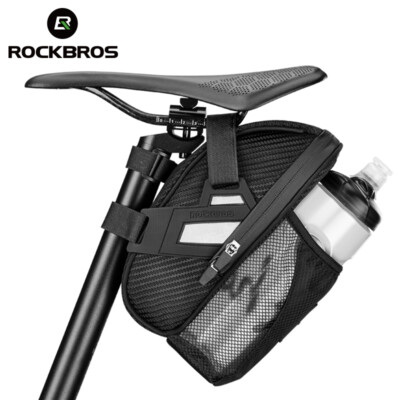 ROCKBROS Bike Saddle Bags with Water Bottle Pouch Waterproof