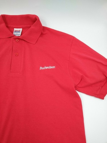 Red Polo Anheuser-Busch Anvil Size 
