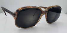 Vintage C.V. Philippe S/200 Gray Oval Horn-Rimmed Sunglasses France FRAMES ONLY