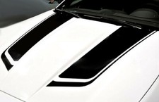 2pcs Car Hood Bonnet Stickers Black Racing Sports Stripe Vinyl Graphics Decals