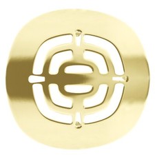 Brass Snap-In Shower Strainer Grid Polished Brass D316-03