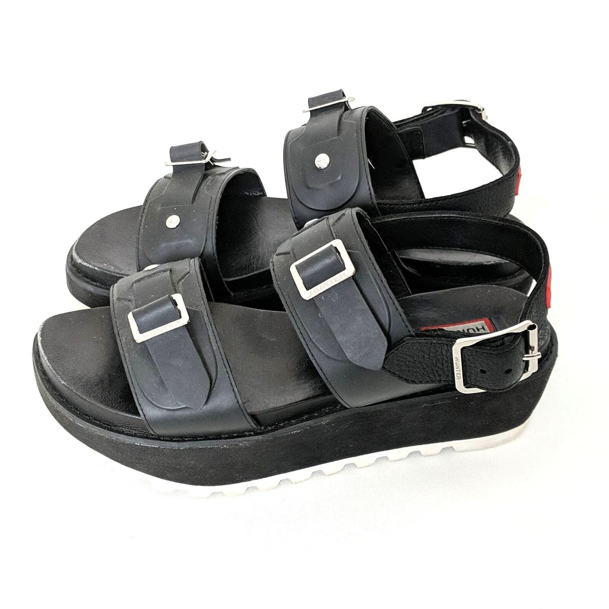 ★HUNTER★BUCKLE PLATFORM SANDAL Hunter Original Double Buckle Platform Sandals