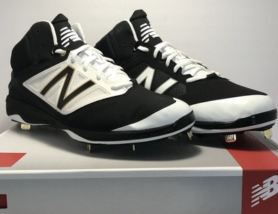 New Balance Mens Size 13 Mid Metal Baseball Cleats White Black Gold | eBay