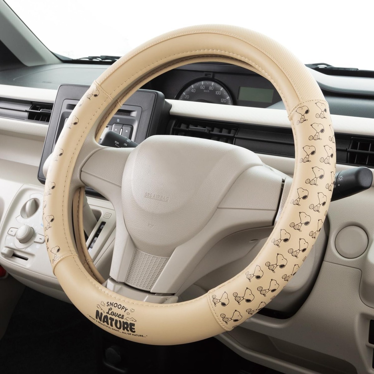 H15 Snoopy Steering wheel cover 36.5-37.9cm S size Car