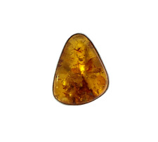 Vintage Sterling Signed 925 Chunky Large Baltic Amber Stone Ring size 8 1/2