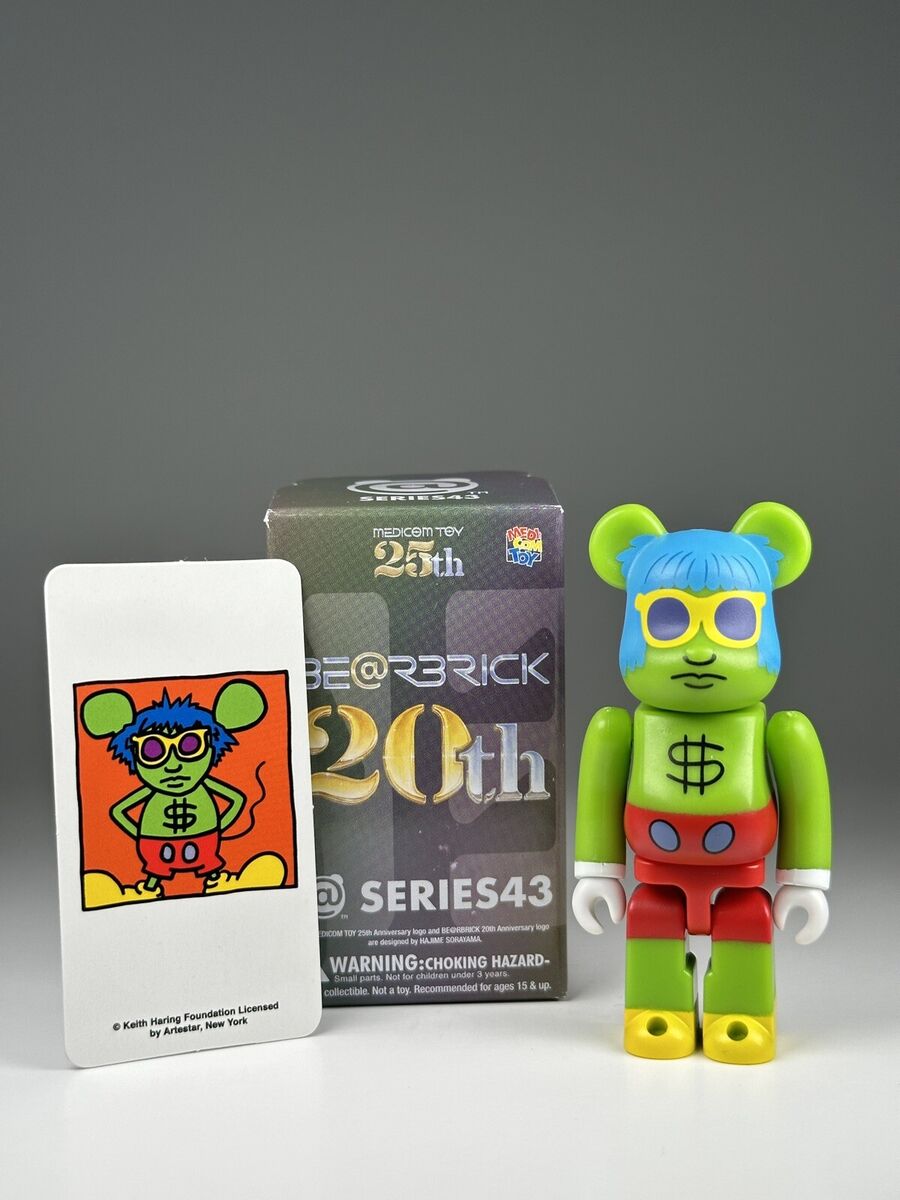 Bearbrick Be@rbrick 100% Series 43 Artist Keith Haring Green Bearbrick Be@rbrick 100% Series 43 Artist Keith Haring Green