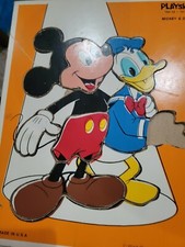 Vintage Mickey and Donald puzzle Walt Disney Made In USA MISSING ONE PIECE!!!