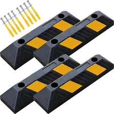 4PCS 22 inch Heavy-Duty Parking Stopper for Garage Parking with Install Kit