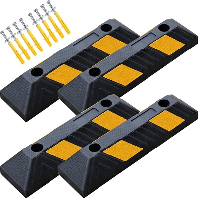 Garage Rack Stoppers 4PCS 22 inch Heavy-Duty Parking Stopper for Garage Parking with Install ...