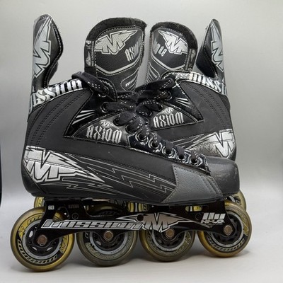Mission Axiom Inline Hockey Skates Mens Size 7E Hi-Lo Chassis Black 82A 76mm
