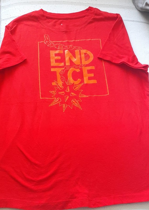 END ICE    Women's Lightweight T - Shirt Size M A New Day Brand Made in Nicaraga