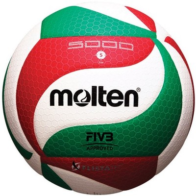Molten V5M5000 Men's Official size and weight, FIBA Approved- Red/White/Green 