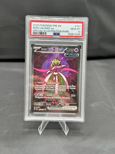 Pokémon tcg sv: prismatic evolutions Iron Valiant ex 157/131 SIR English PSA 10