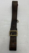 Vintage Sam brown 2 1/4" Wide 50"Long Leather Military belt Solid Brass Hardwar