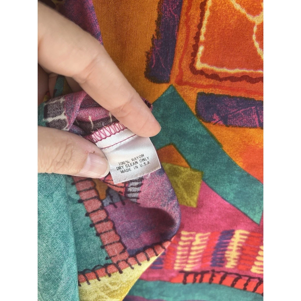 Vintage 80s Georgiou Studio Colorful Sleeveless Tank Top Size 6P - Image 3 of 4