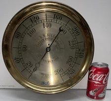 Antique D. M. Dillon Steam Boiler Works 12" Gauge by Crosby. RR/Ship 1906 Works