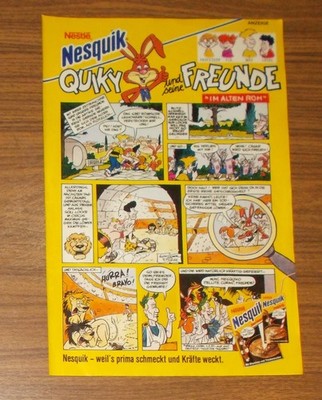 Seltene Werbung NESQUIK Im alten Rom Gladiatoren Comic 1991