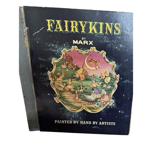 Rare Vintage 1962 Marx Fairykins Fairytale Figure Book Mostly Complete