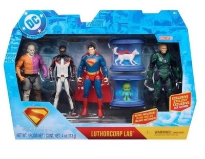 DC Comics Superman TRGX Action Figures Set 6'' - 4pk LuthorCorp Lab with Slime
