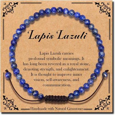 Braided Genuine Bracelet, Elegant Handcrafted Natural Gemstone Crystal Bracelet 