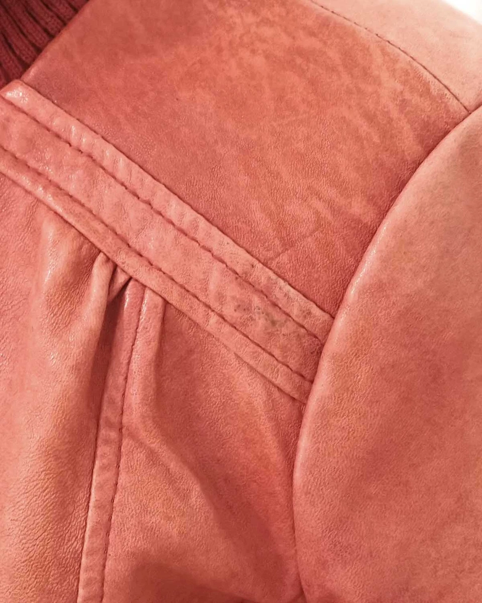 APART Damen Lederjacke Blouson Gr. 38 Antik Rot Nappaleder Vintage Bomberjacke