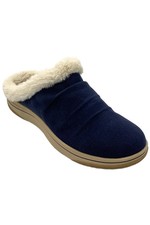 Clarks Cloudsteppers Women's Faux Fur Clogs Breeze Willow Navy