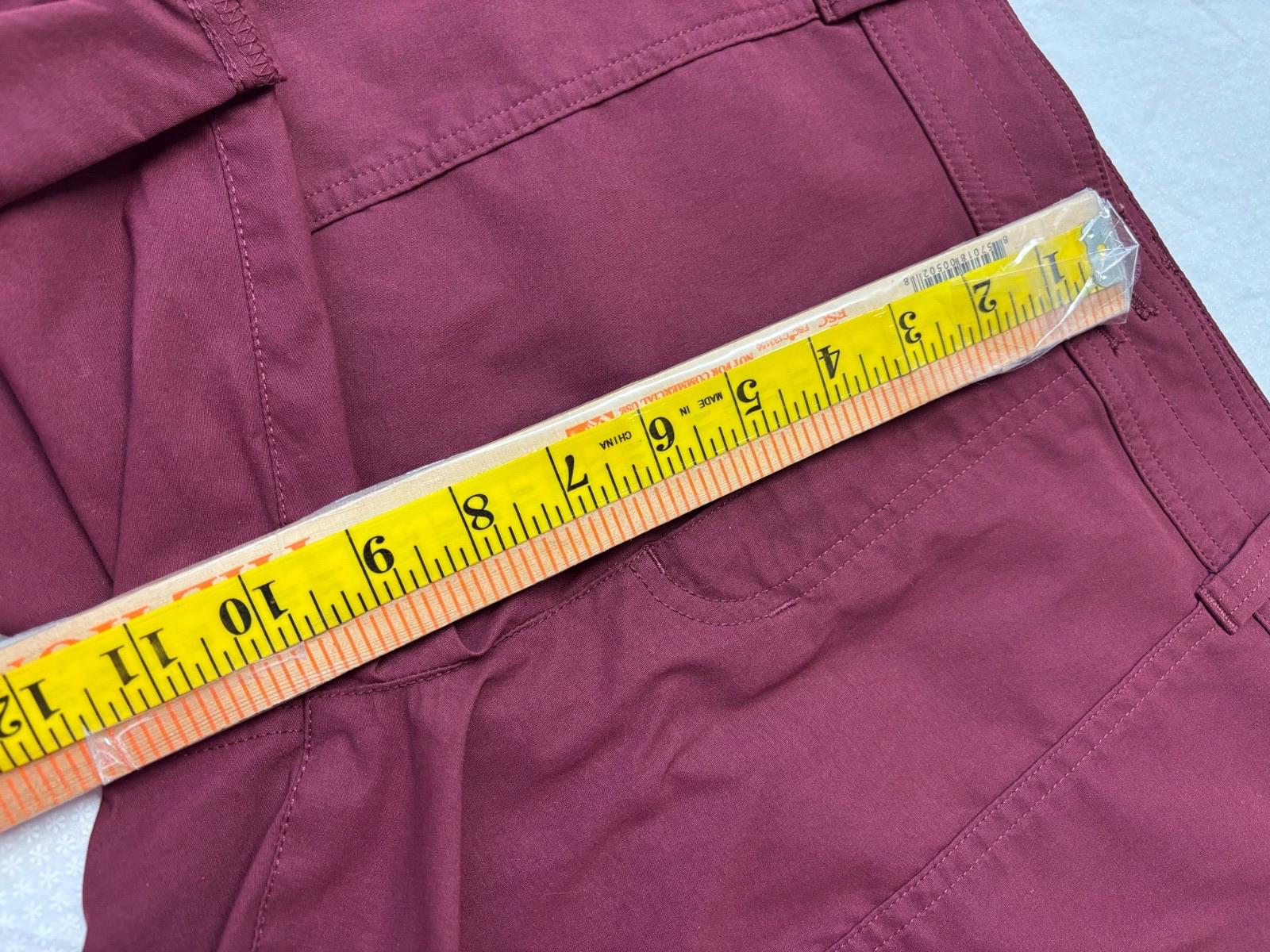 Eddie Bauer Shorts Women Sz 16 Wine Color Zip Back Pockets + Slash Button Hem image 8