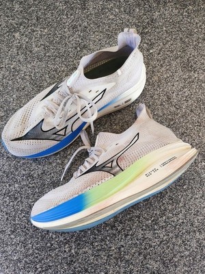 Mizuno Neo Zen Shoes Men Sz 12 White Frontier Blue Athletic Road Running Sneaker