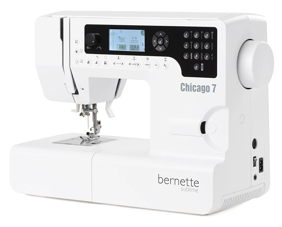 Chicago 7 Nähmaschine und Stickmaschine mit 200 Nähprogramme Weiß - Bild 3 von 4