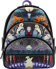 Disney Nightmare Before Christmas Triple Pocket Mini Backpack Loungefly
