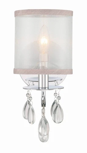 Crystorama Hampton 13" High Chrome Wall Sconce - Picture 3 of 6