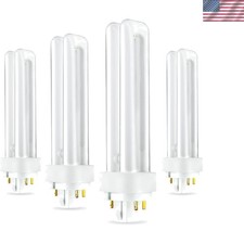 4-Pack 18W Cool White CFL Bulbs, G24q-2 Base - Energy Efficient Lighting