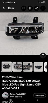 2021-26 RAM 1500 2500 3500 5500 OEM LED FOG LIGHTS RH&LH NEW TAKE OFFS