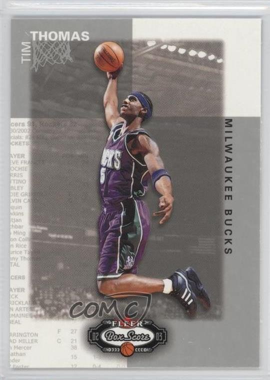 2002-03 Fleer Box Score Tim Thomas #65 0q0