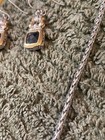 John Medeiros Necklace Bracelet and Earring Set Black Stone Gold Silver Tones — photo 6
