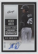 2015 Panini Contenders Prospect Playoff Ticket 6/15 Micker Adolfo #43 Auto pr9
