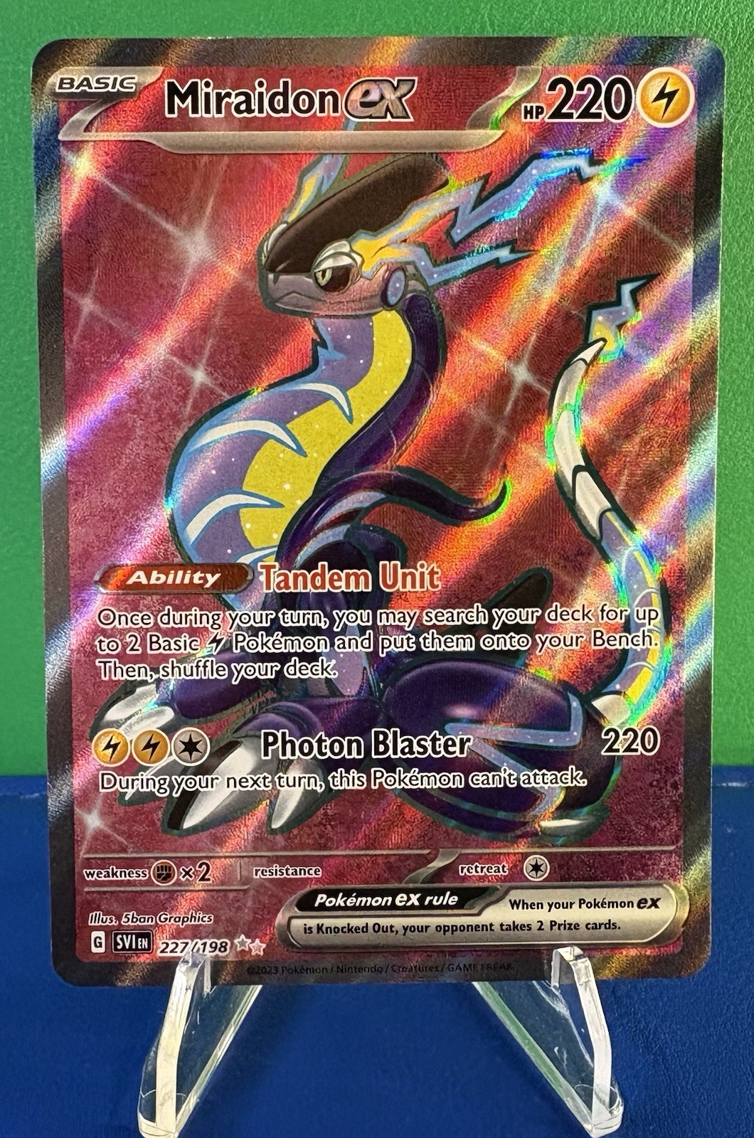 Pokémon TCG Miraidon EX Scarlet & Violet Holo Ultra Rare - 227/198 - NM