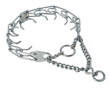 21" Herm Sprenger Chrome Plated Steel Prong Dog Collar Quick Release,Swivel