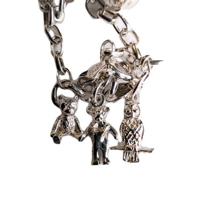 Vintage 925 Sterling Silver Charm Bracelet Italy GM8 19.5cm Luck Music 3D Charms