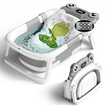 Baby Bathtub, Collapsible Newborn Bathtub for Infant to Toddler 0-24 Months with
