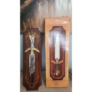 Decorative Wall Dagger w/ Wood Plaque Display – “Made in China”, Box...