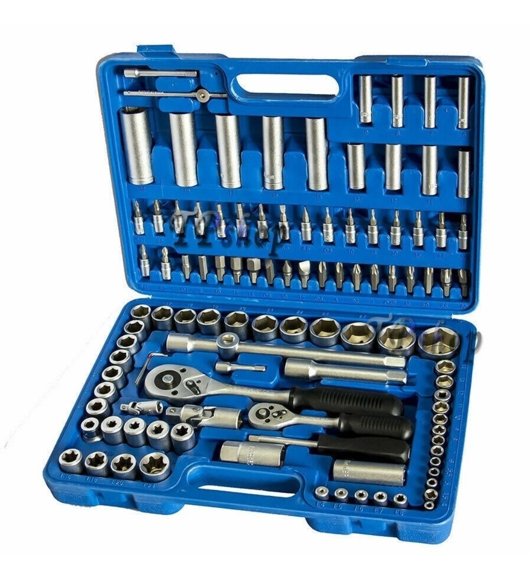 Kit 108pz Chiavi a Bussola ed Esagonali Vanadium con Valigia e Cricchetto