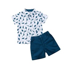 Baby Toddler Boy Outfits 2T 3T 4T 5T Clothes Summer Kids Pattern Short Sleeve...