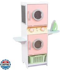 KidKraft Laundry Playset Children's Pretend Wooden Stacking Washe
