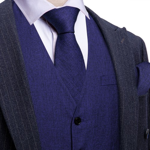 Men's Tuxedo Vest & Bowtie/Necktie Set, Classic Formal Waistcoat Paisley Floral - Picture 13 of 224