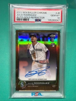 2022 Chrome Ben Baller Edition #BBA-JR Julio Rodriguez Autographs Gold #/50