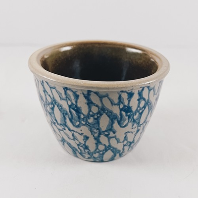 #ad Vintage Beaumont Brothers Pottery BBP Blue Spongeware Bowl 1993 $16.00