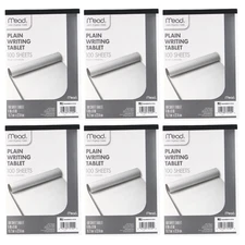 Mead Plain Writing Tablet: 6 in. x 9 in. (White) [6 Items]