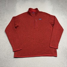 Patagonia Better Sweater Jacket Men Size XL Red 1/4 Zip Pullover Fleece Hiking