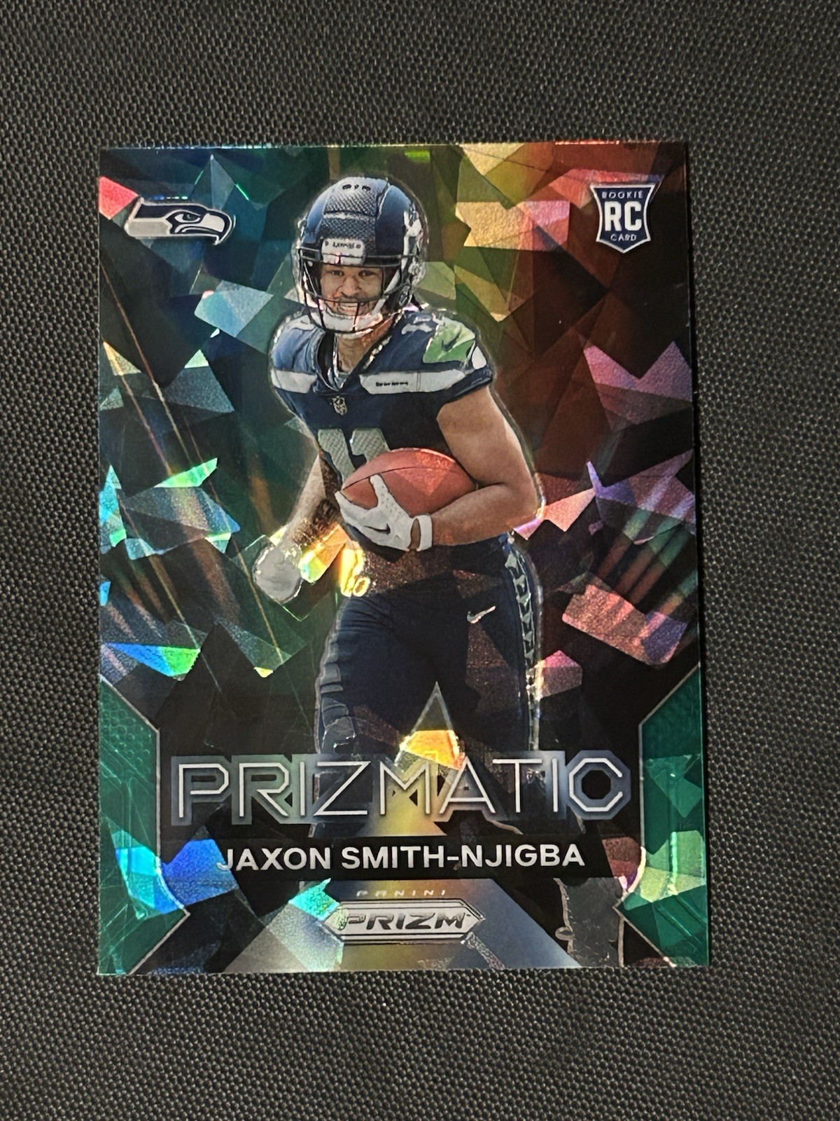 2023 Panini Prizm - Prizmatic Jaxon Smith-Njigba #1 Green Ice Prizm (RC)